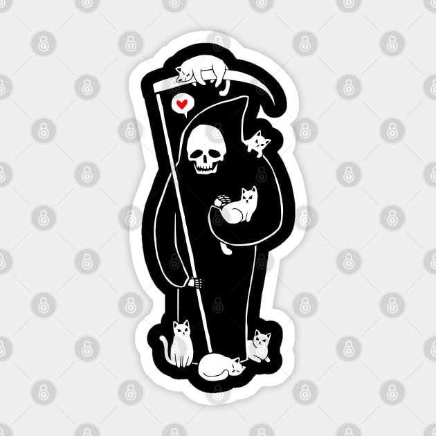Death Is A Cat Person Sticker by obinsun